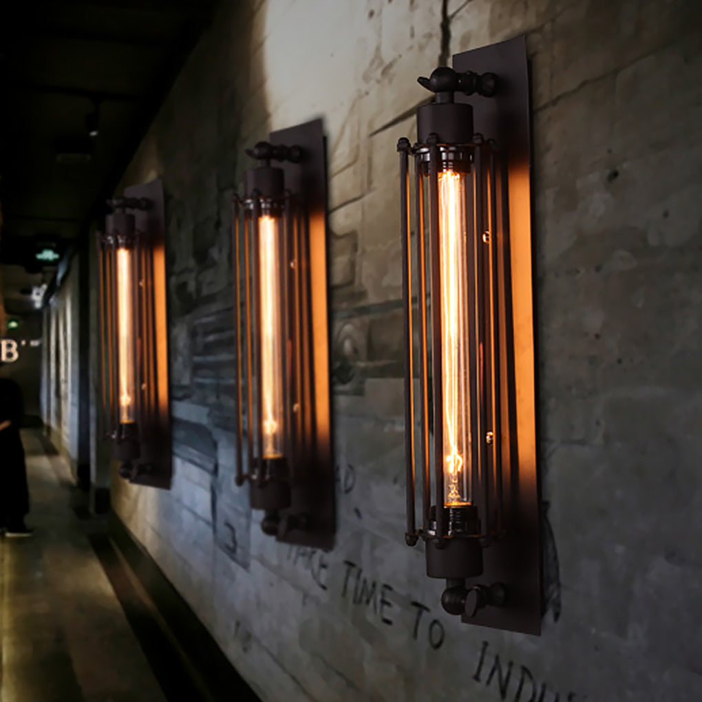 Industrial Style Antique Iron Wall Light for Indoor Cafe Corridor and Aisle