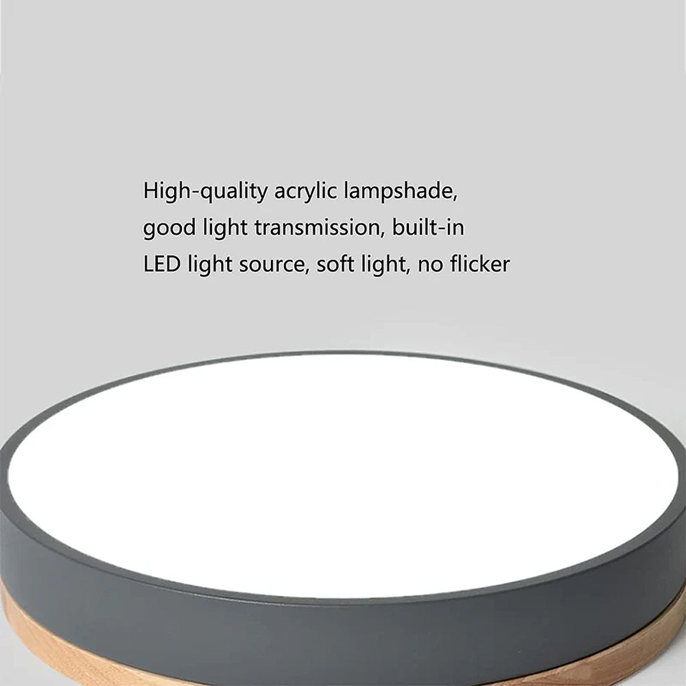Natural Flush Mount LED Ceiling Light with Soft Ambient Glow