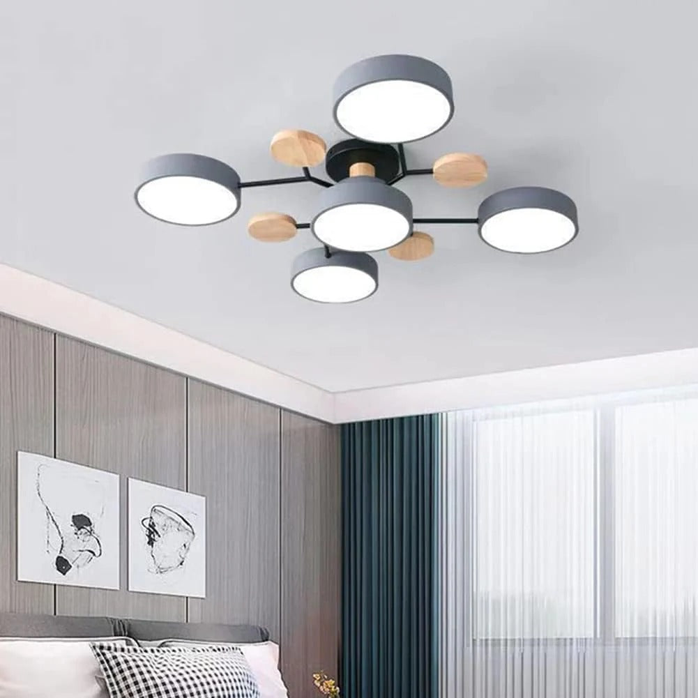 Modern Round LED Semi-Flush Ceiling Chandelier
