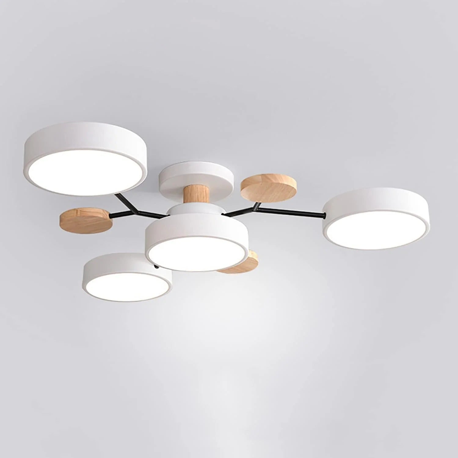 Modern Round LED Semi-Flush Ceiling Chandelier