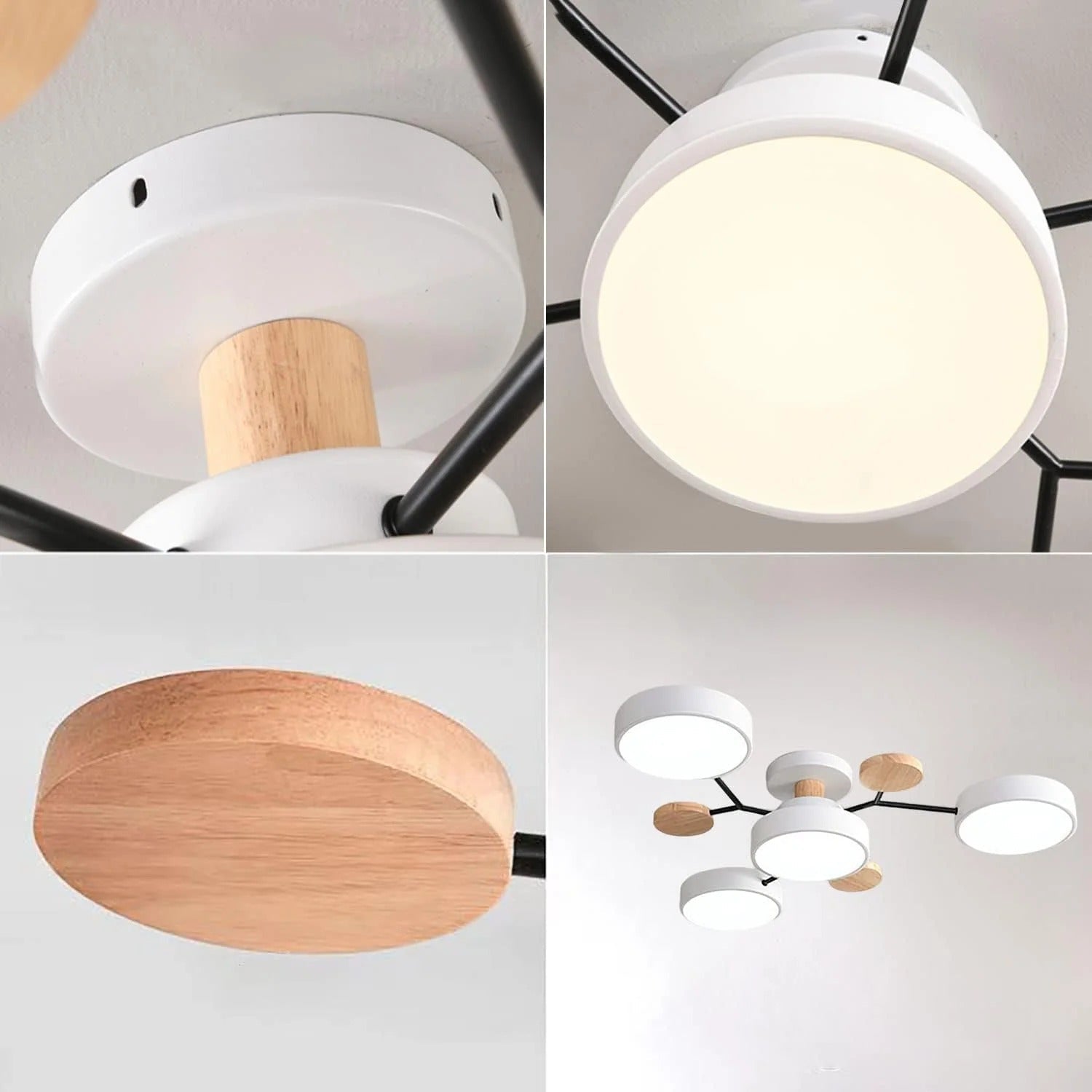 Modern Round LED Semi-Flush Ceiling Chandelier