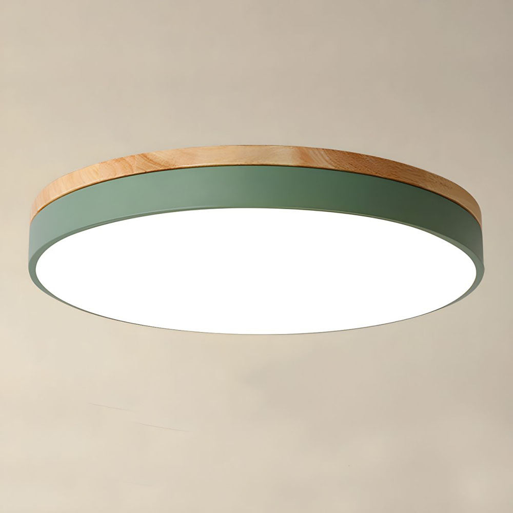 Natural Flush Mount LED Ceiling Light with Soft Ambient Glow