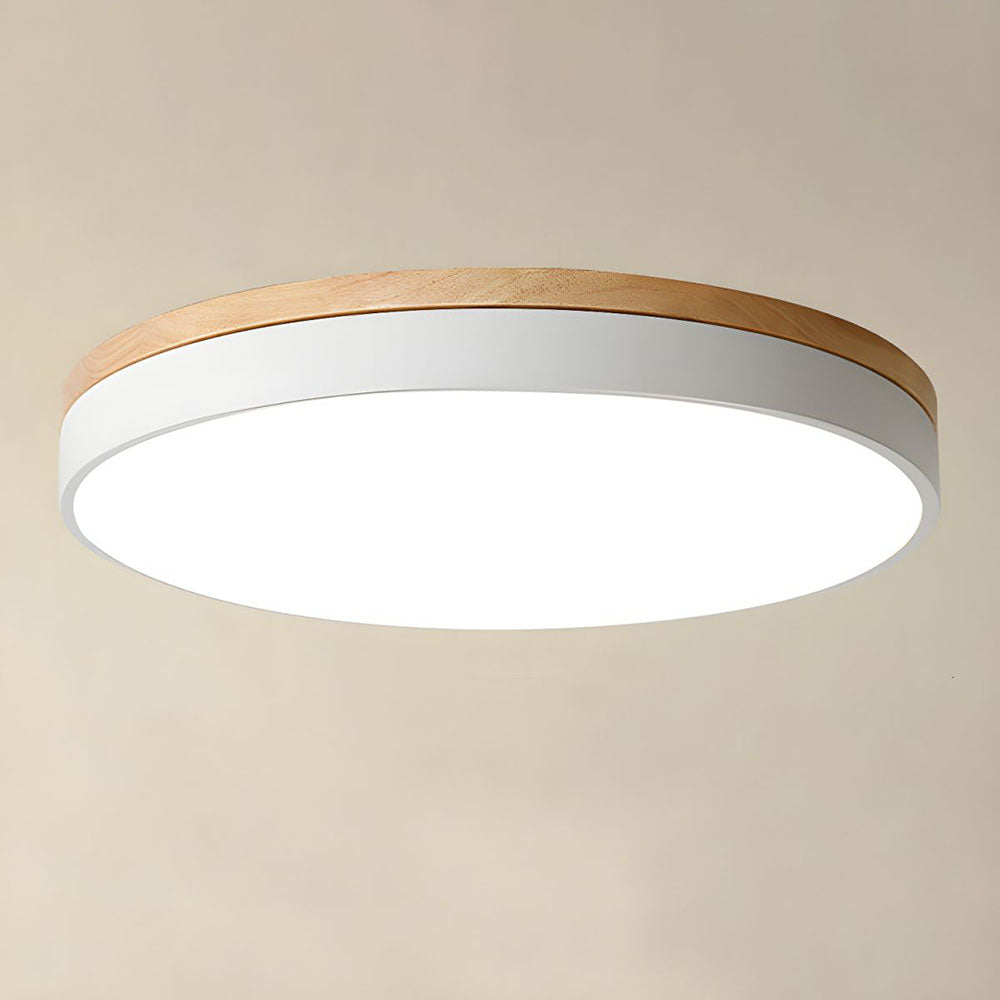 Natural Flush Mount LED Ceiling Light with Soft Ambient Glow