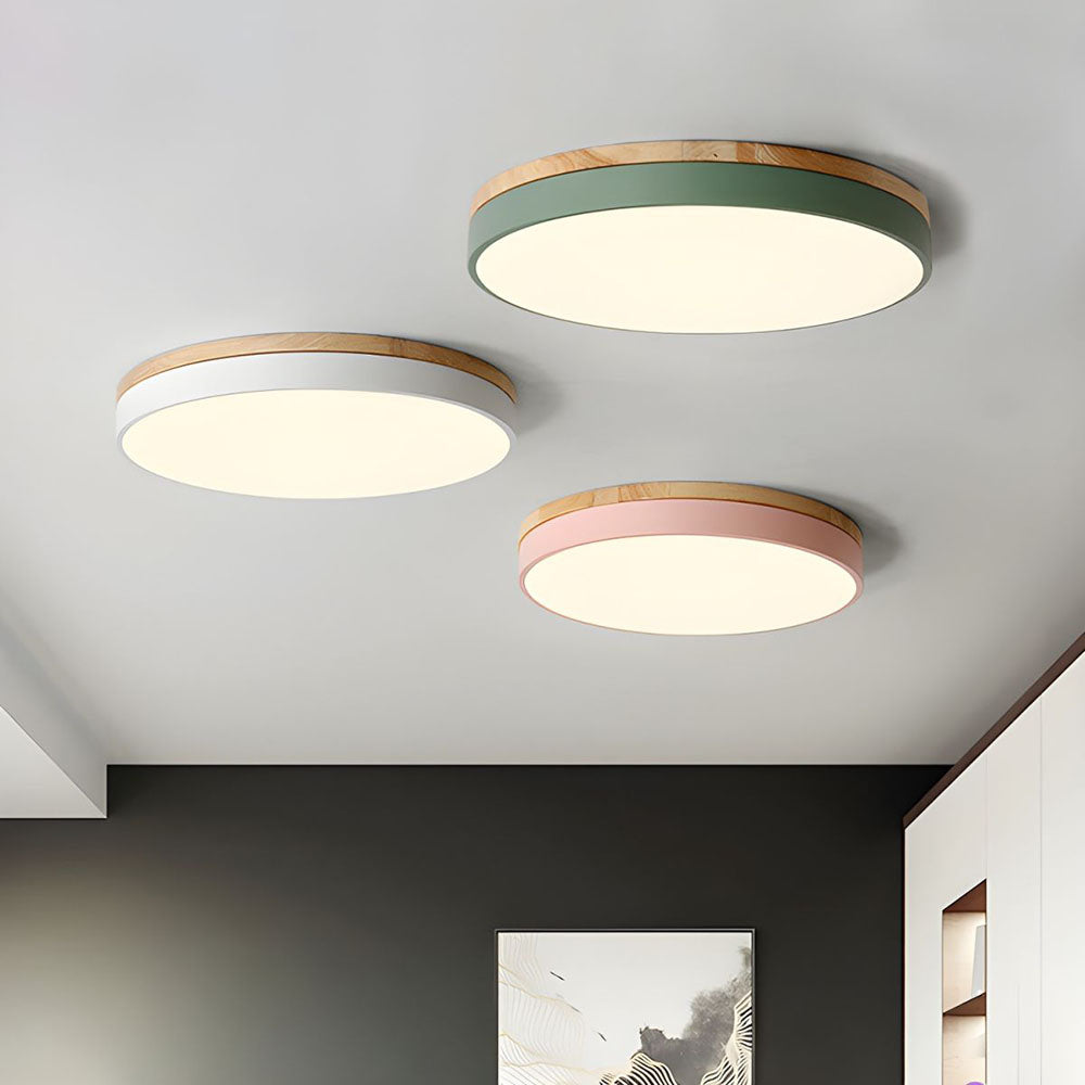Natural Flush Mount LED Ceiling Light with Soft Ambient Glow