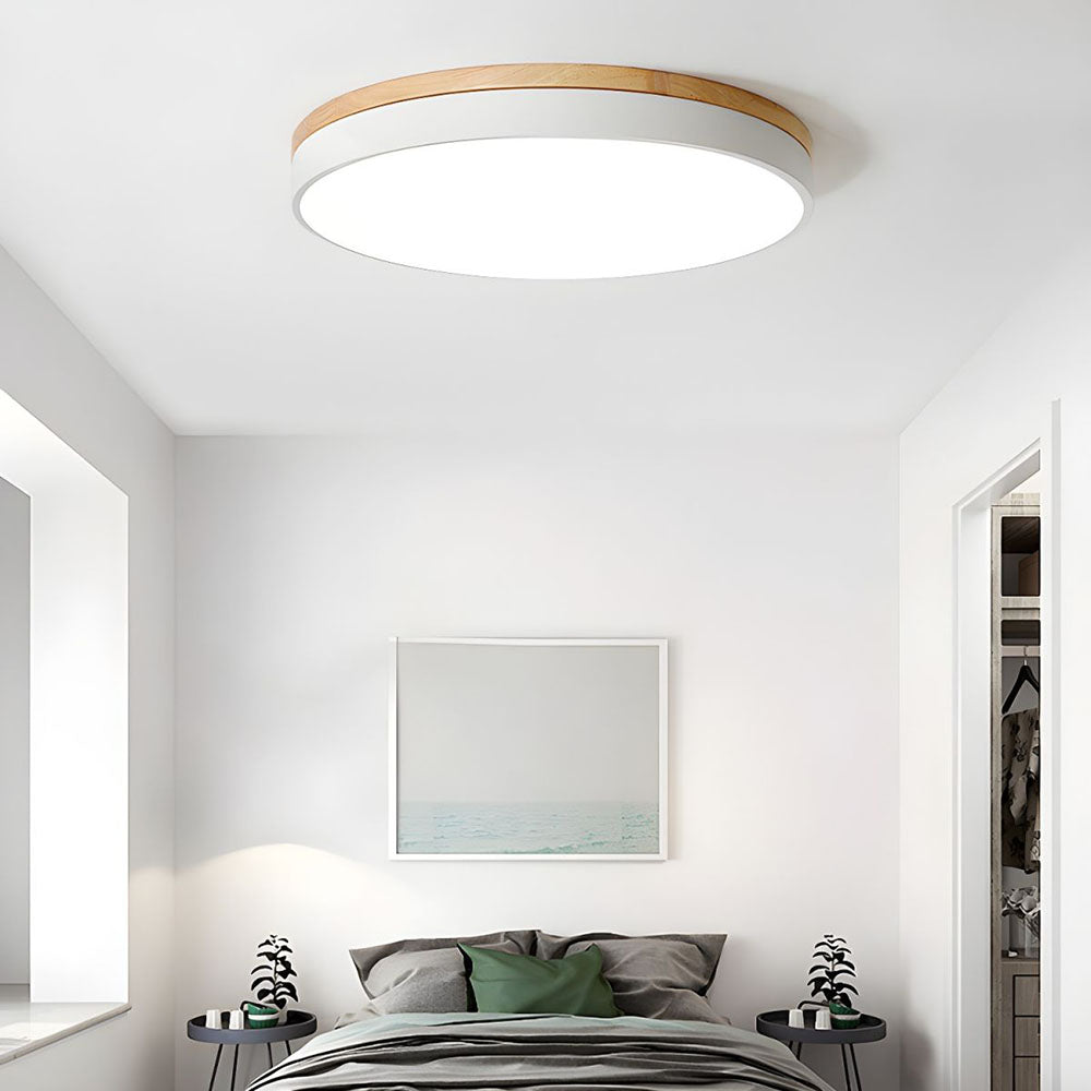 Natural Flush Mount LED Ceiling Light with Soft Ambient Glow