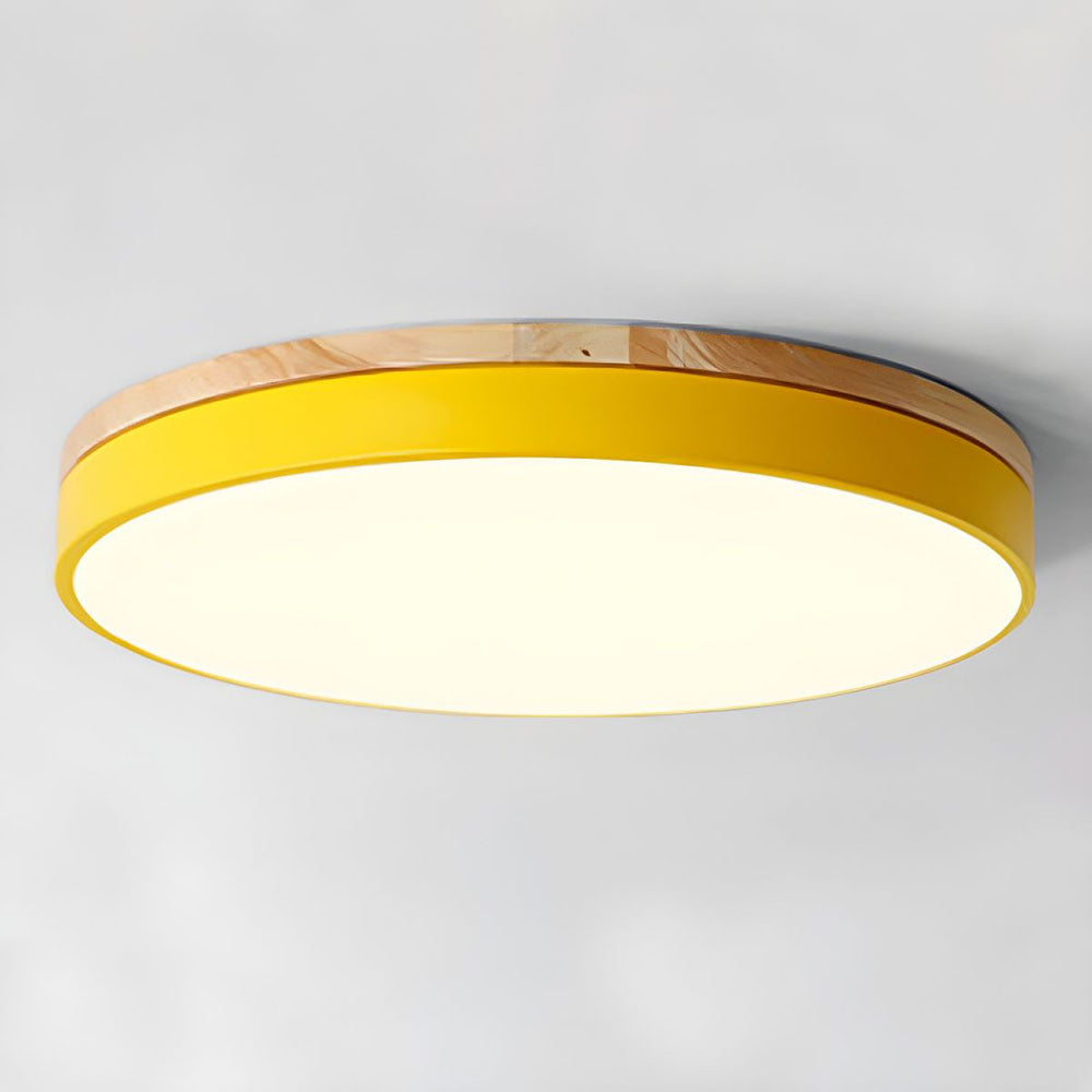 Natural Flush Mount LED Ceiling Light with Soft Ambient Glow