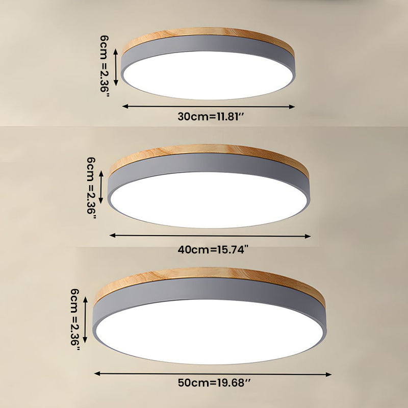 Natural Flush Mount LED Ceiling Light with Soft Ambient Glow