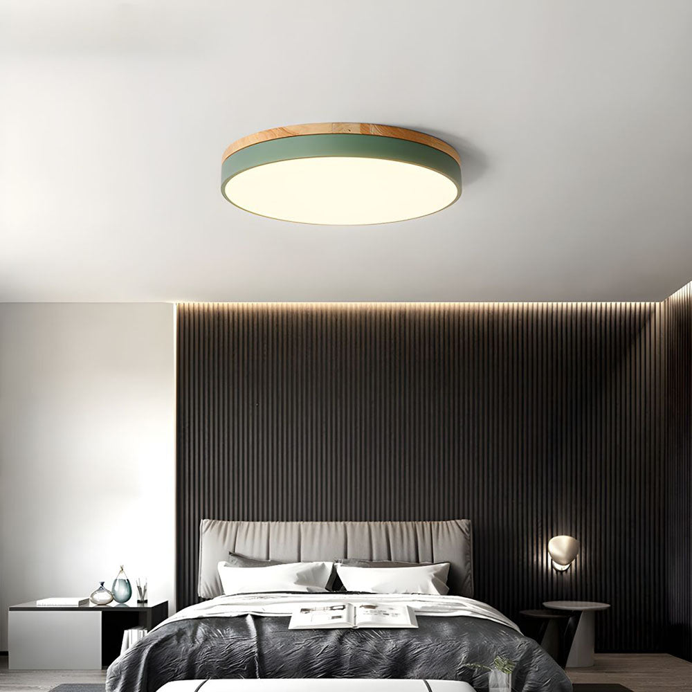 Natural Flush Mount LED Ceiling Light with Soft Ambient Glow