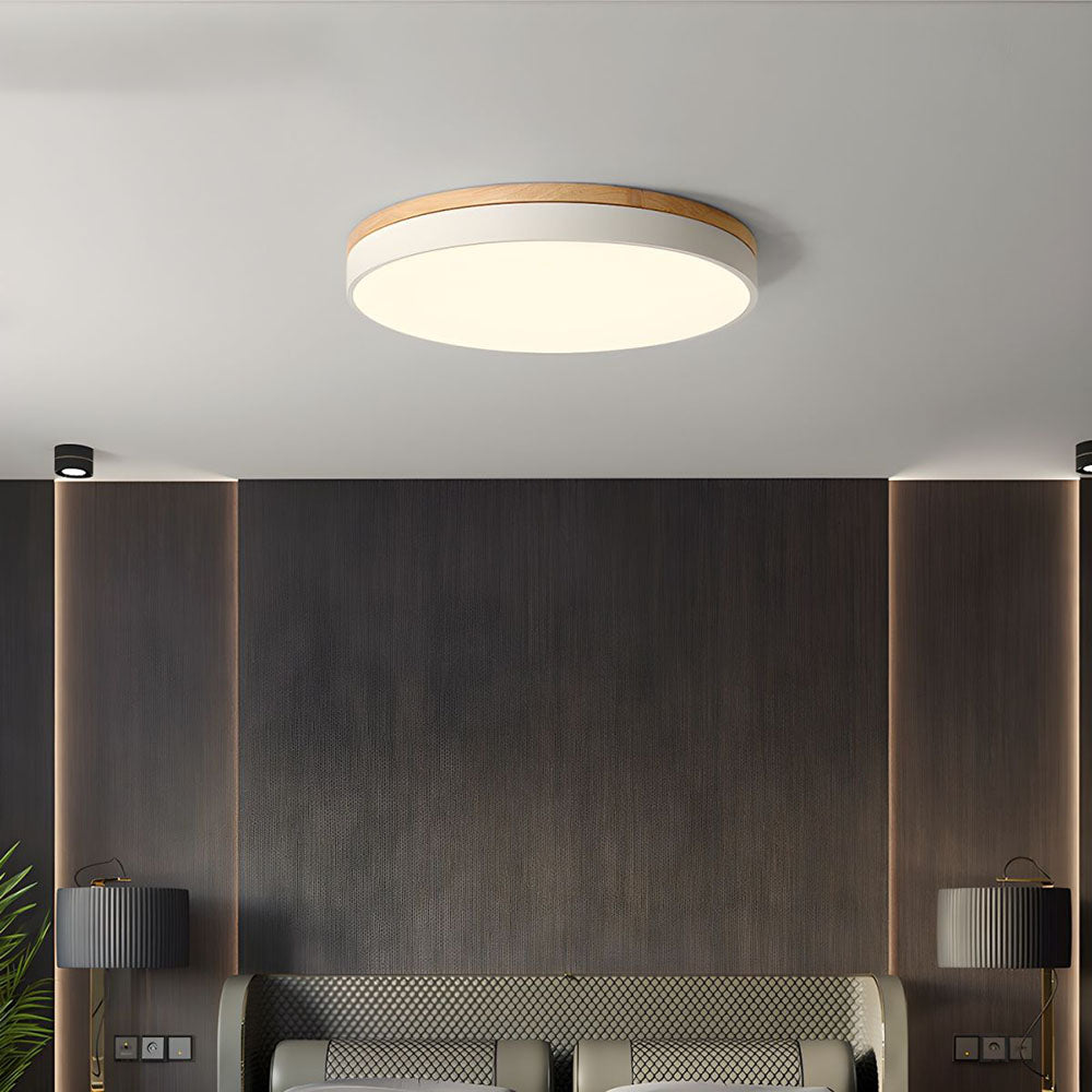 Natural Flush Mount LED Ceiling Light with Soft Ambient Glow