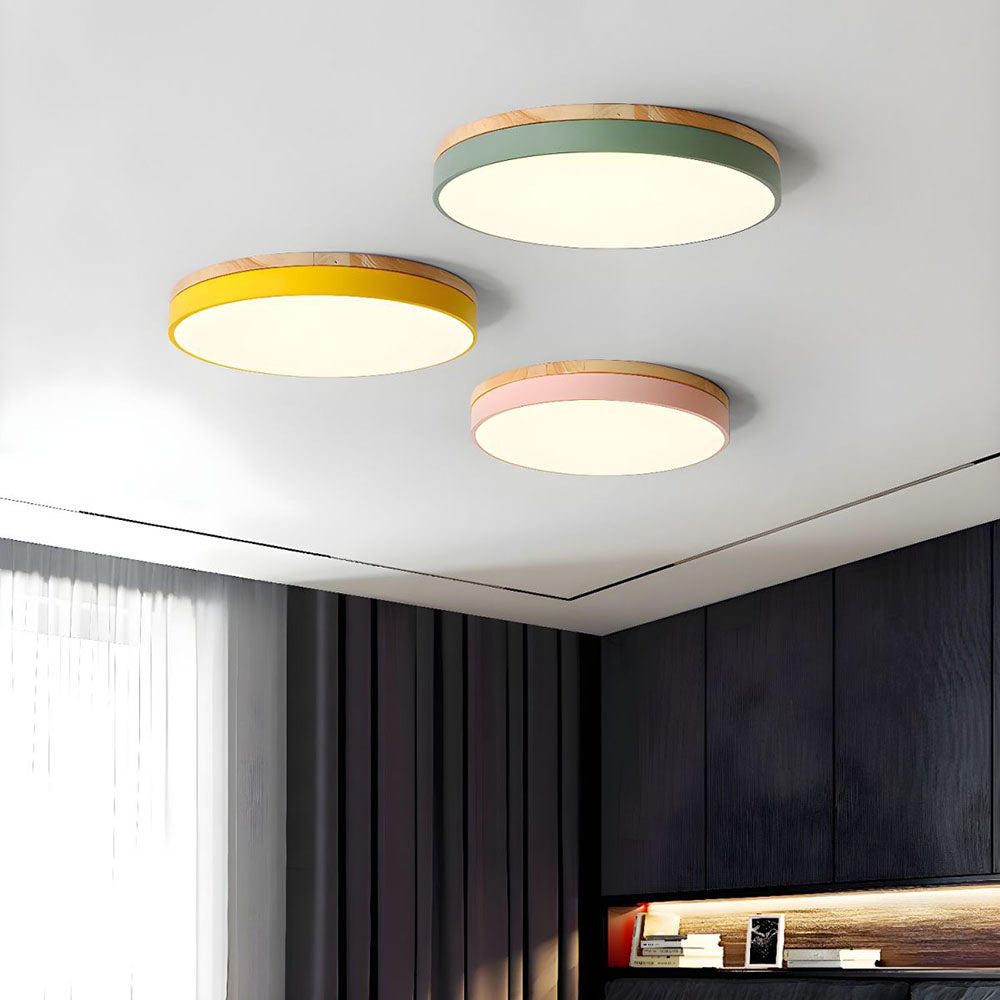 Natural Flush Mount LED Ceiling Light with Soft Ambient Glow