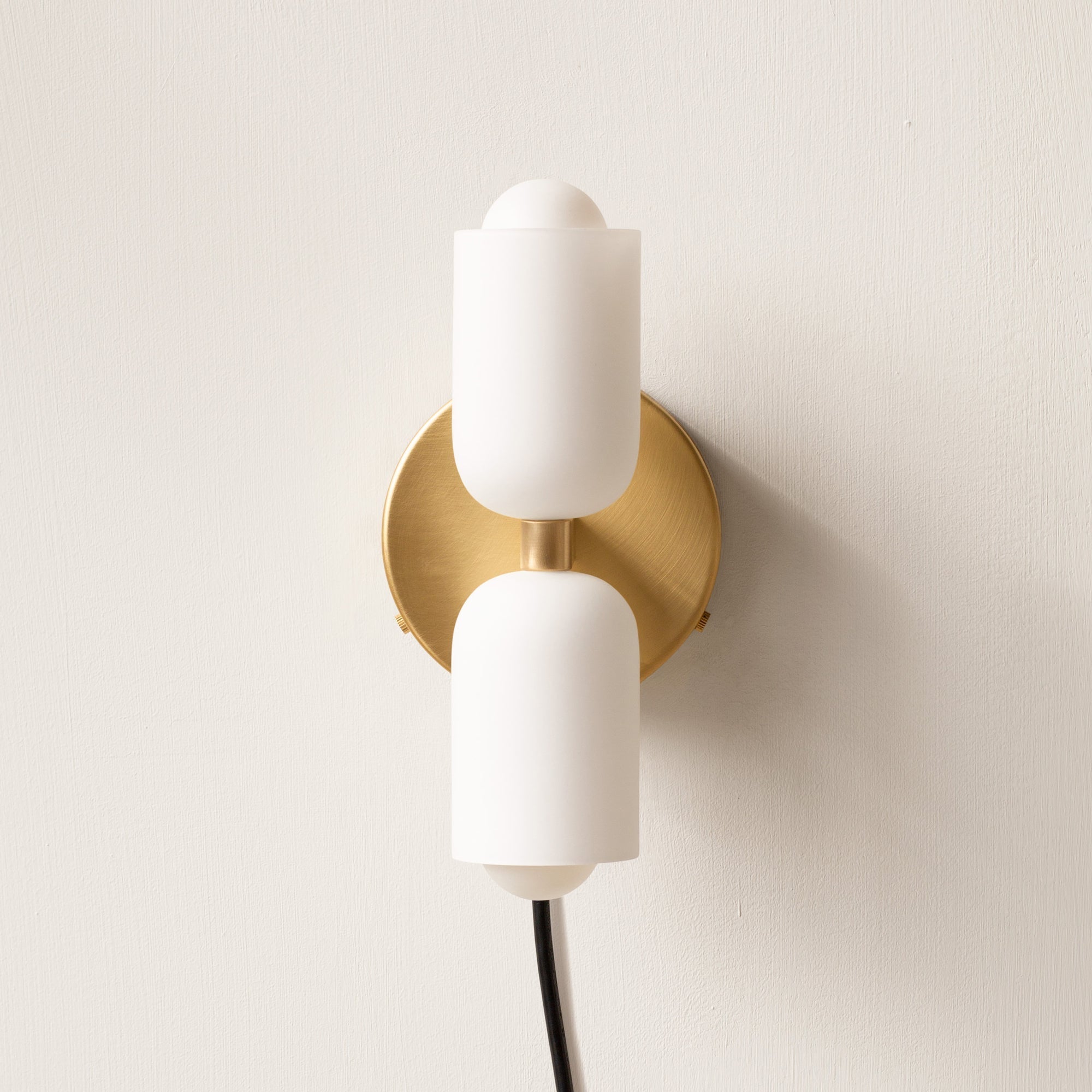 Modern Cream Double Head Wall Light – E14 LED Indoor Sconce