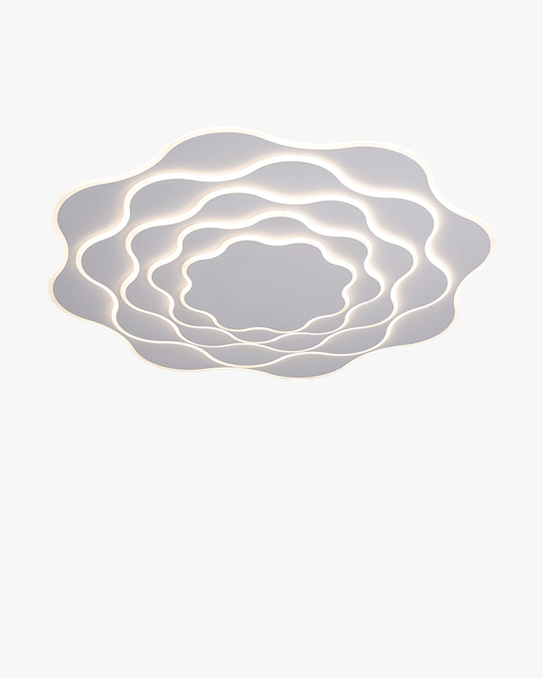 Large White Flower Ceiling Light with Remote Control