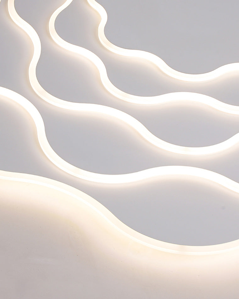 Large White Flower Ceiling Light with Remote Control