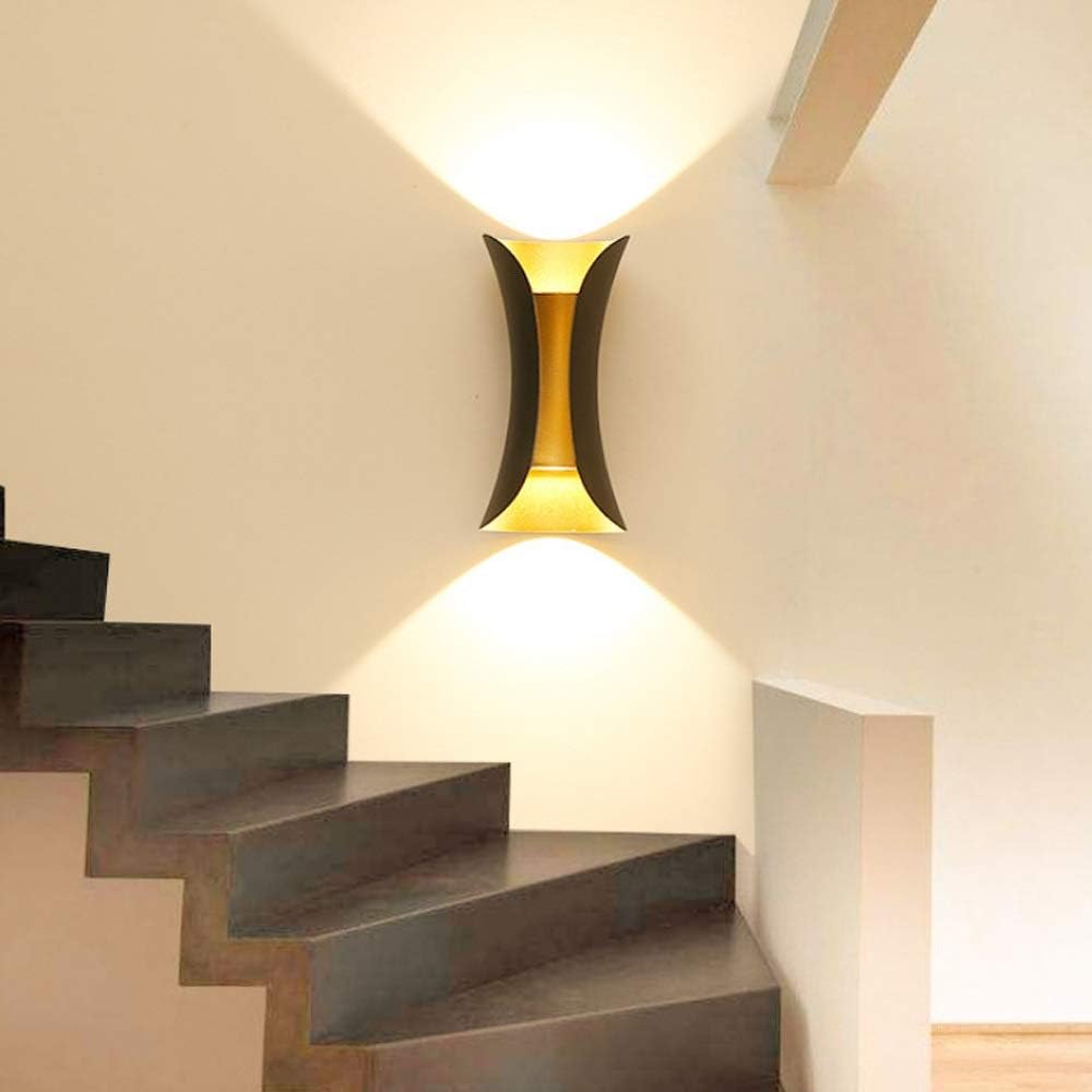 Outdoor Waterproof LED Wall Light in Modern Aluminum and Glass Design