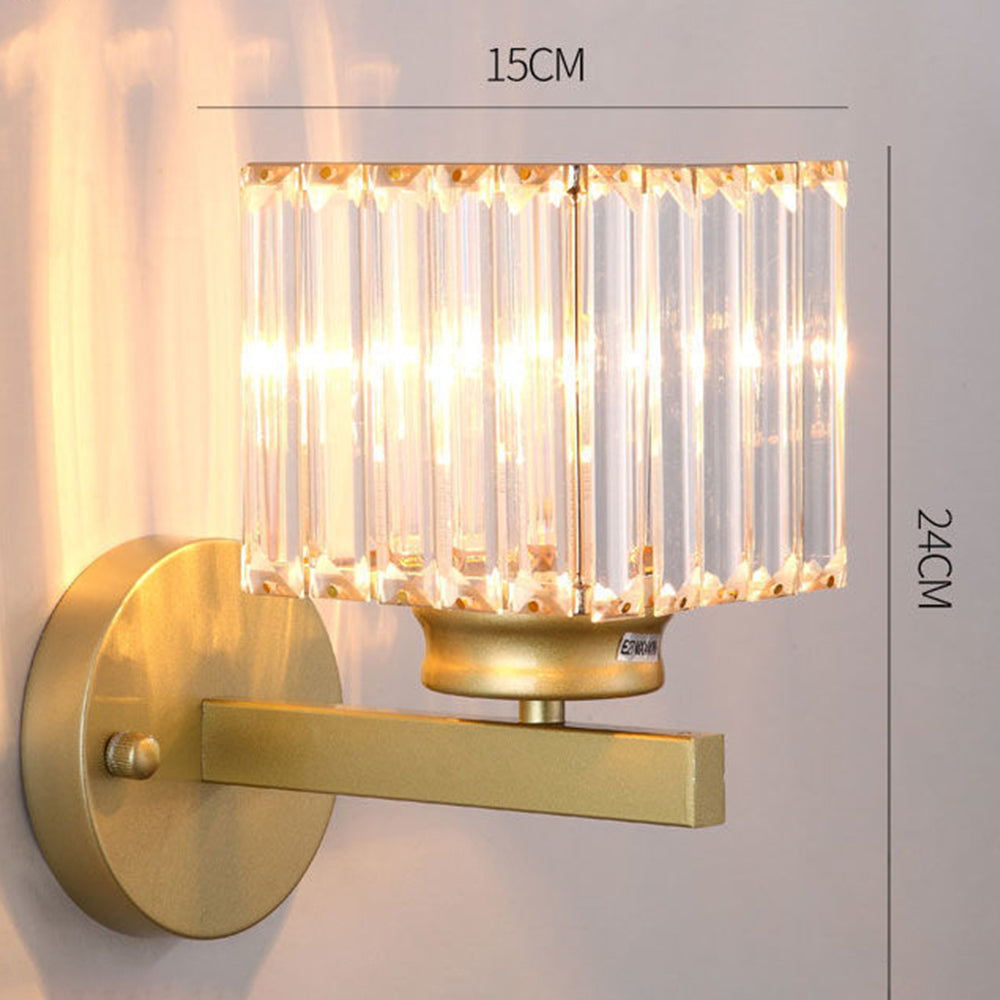 Crystal Wall Light for Hallway – Round or Square Modern Fixture