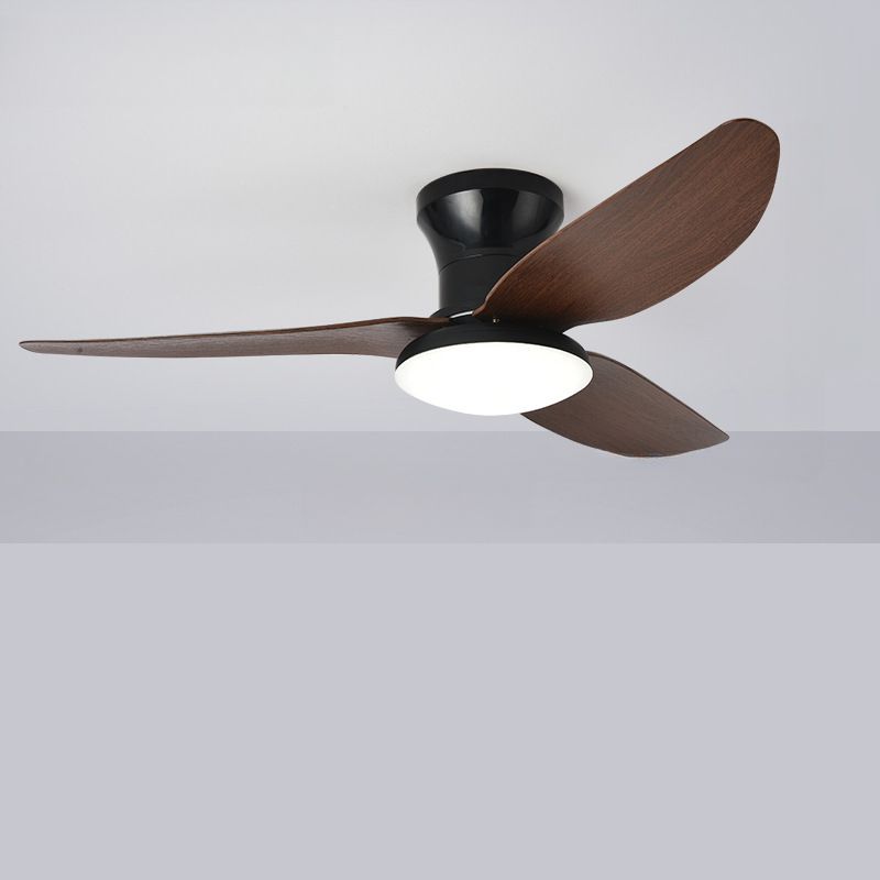 Flush Mount LED Ceiling Fan Light with Remote Control