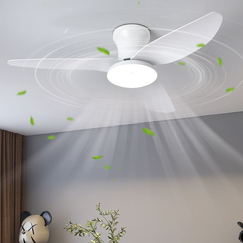 Flush Mount LED Ceiling Fan Light with Remote Control