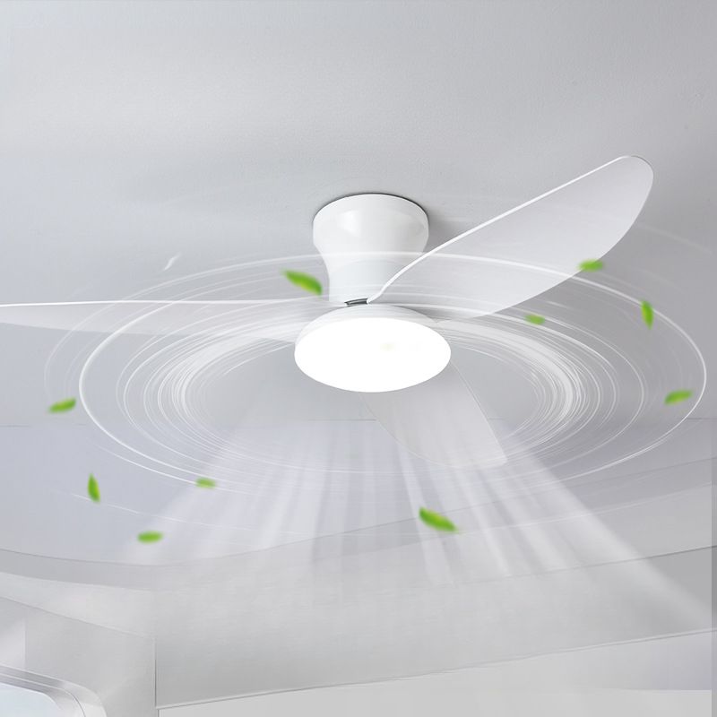 Flush Mount LED Ceiling Fan Light with Remote Control