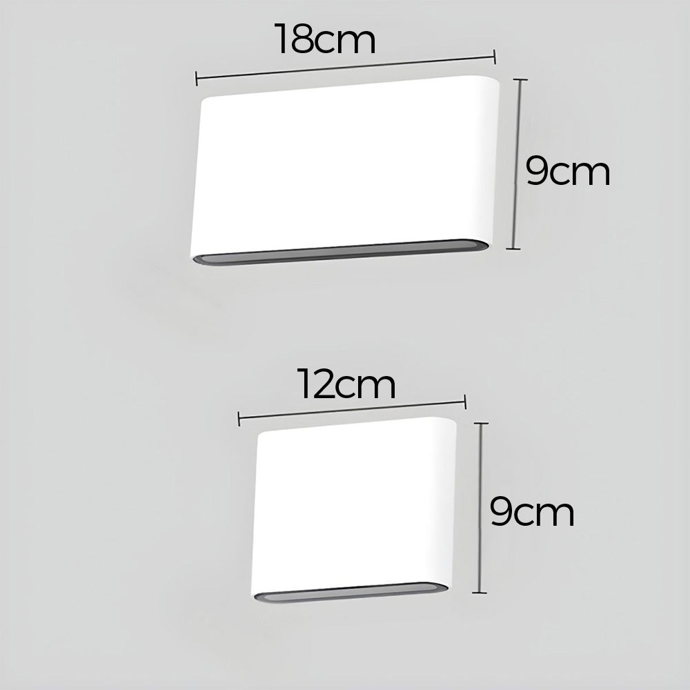 Modern Waterproof LED Up & Down Outdoor Wall Light