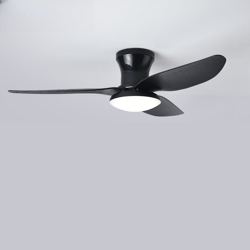 Flush Mount LED Ceiling Fan Light with Remote Control