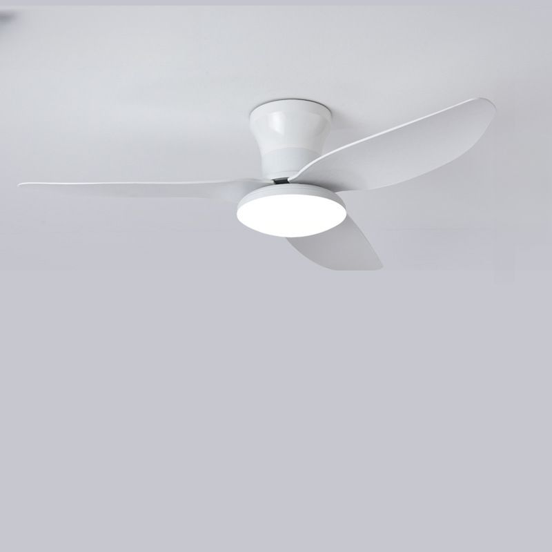 Flush Mount LED Ceiling Fan Light with Remote Control