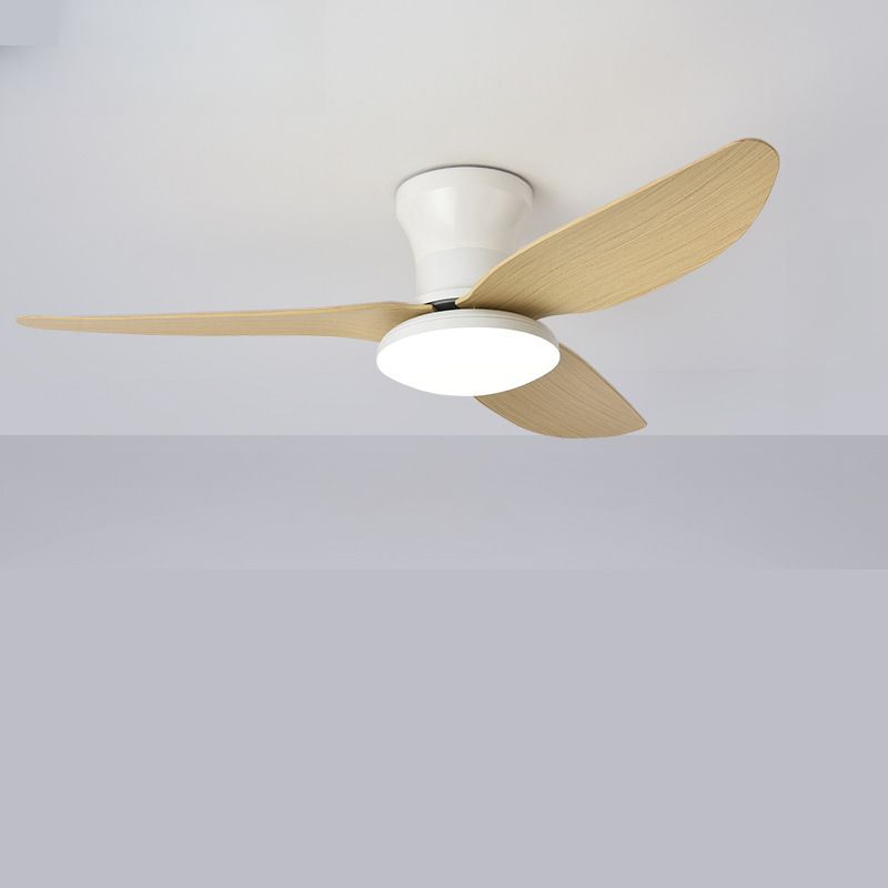 Flush Mount LED Ceiling Fan Light with Remote Control