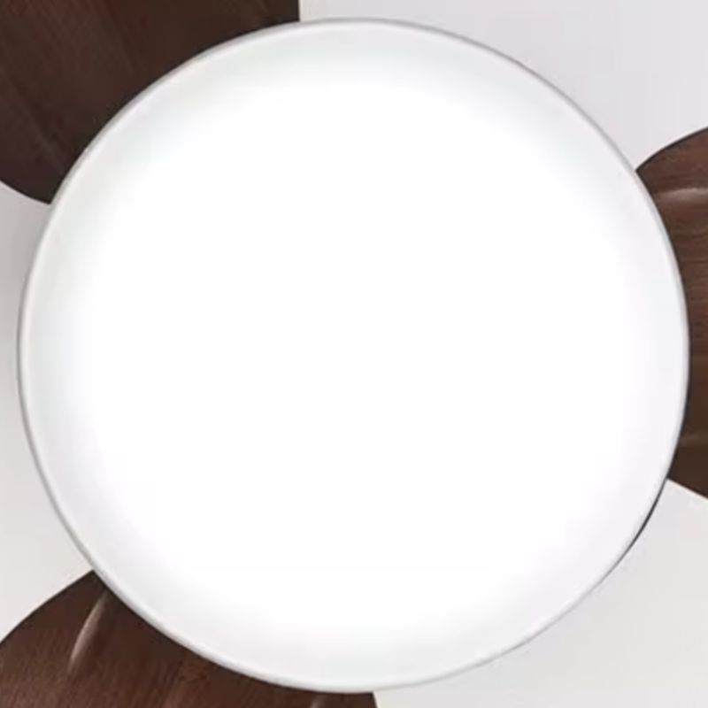 Flush Mount LED Ceiling Fan Light with Remote Control