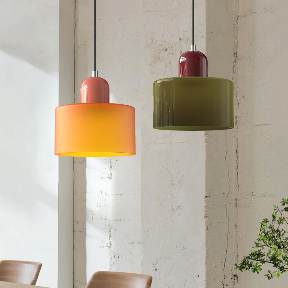 Bauhaus Style Glass Pendant Ceiling Light