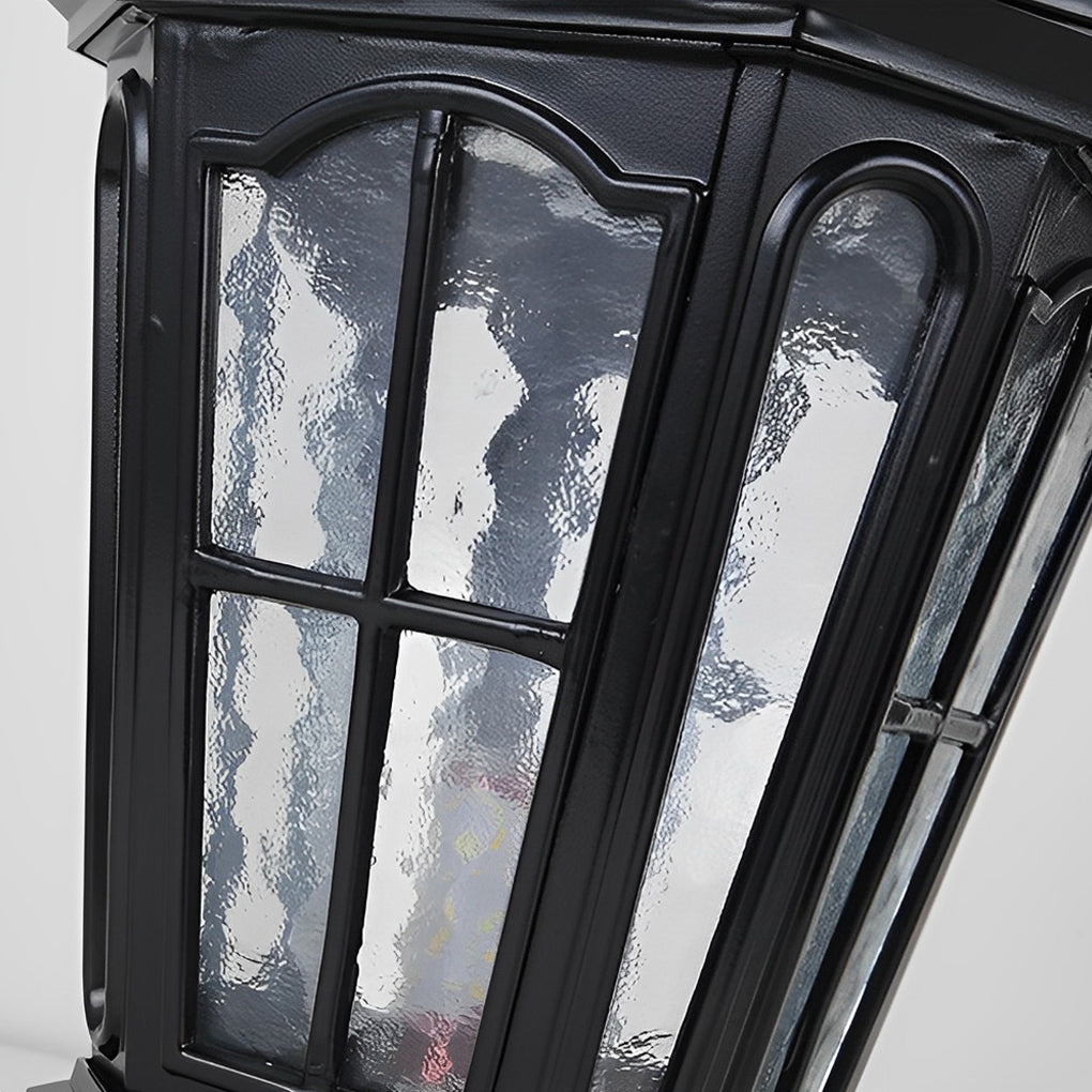 Retro Solar LED Fence Post Light Waterproof Dual Power