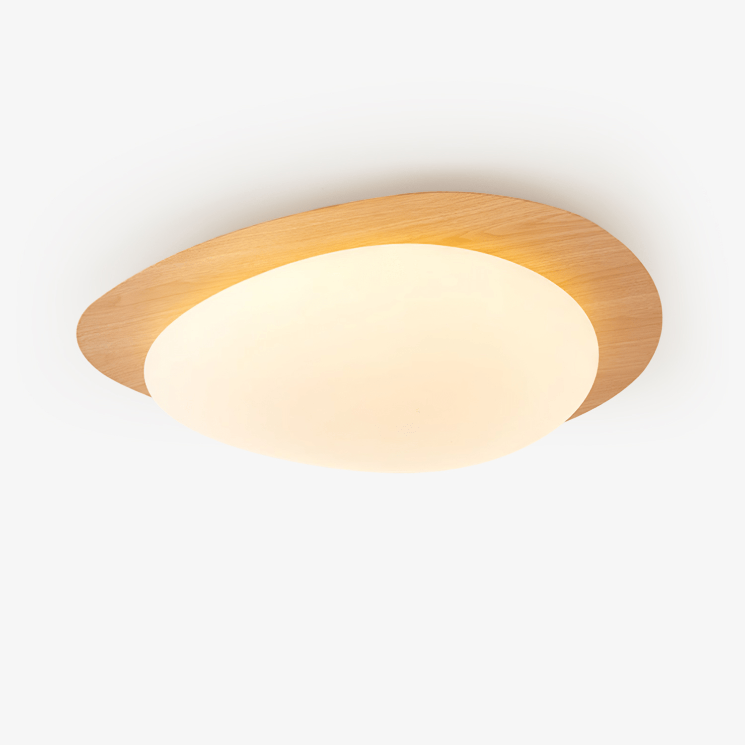 Muto Pebble Walnut LED Ceiling Light for Living Room or Dining Room