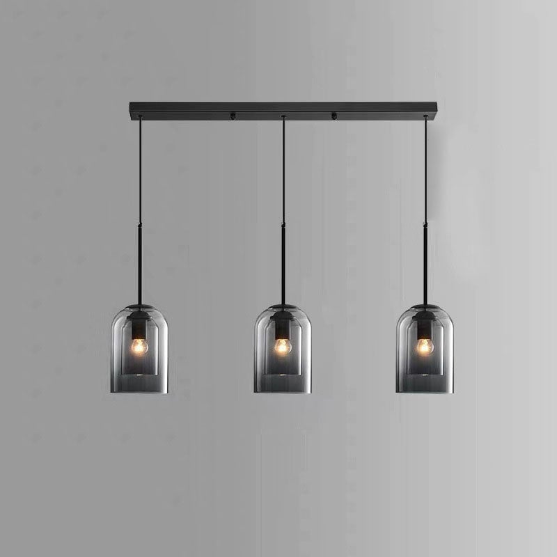 Modern Double Layer Glass Pendant Light for Dining Room and Kitchen