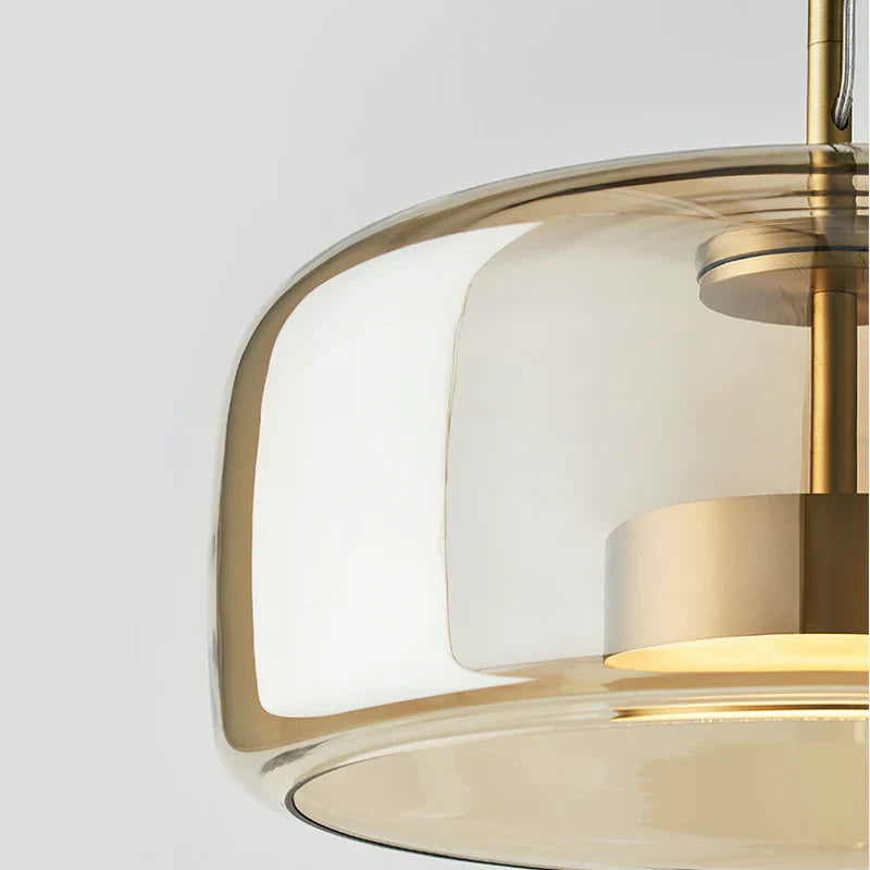Minimalist Glass Pendant Light Warm Adjustable Modern Ceiling Fixture