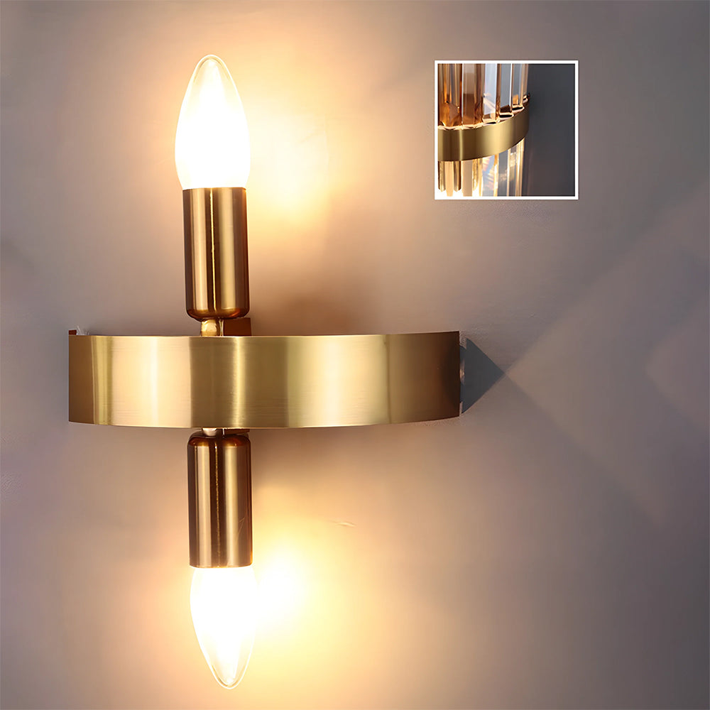 Stainless Steel Crystal Wall Light for Living Room