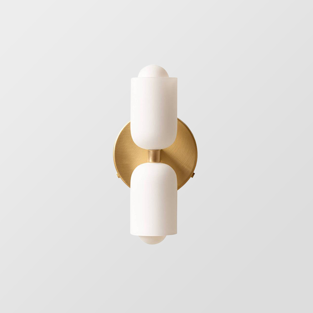 Modern Cream Double Head Wall Light – E14 LED Indoor Sconce