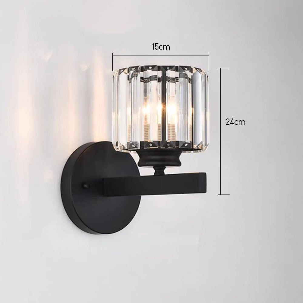 Crystal Wall Light for Hallway – Round or Square Modern Fixture