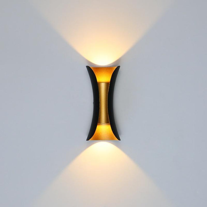Outdoor Waterproof LED Wall Light in Modern Aluminum and Glass Design