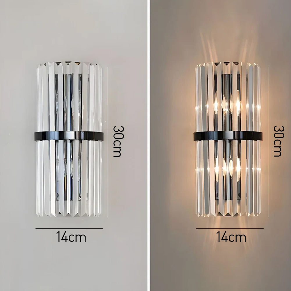 Stainless Steel Crystal Wall Light for Living Room
