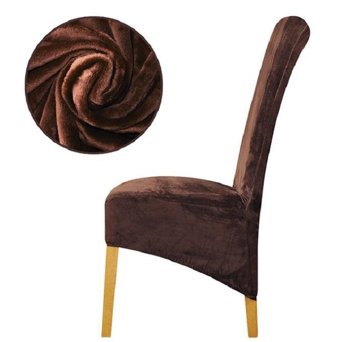 Stretch Velvet Dining Chair Covers, Soft, Elegant & Washable