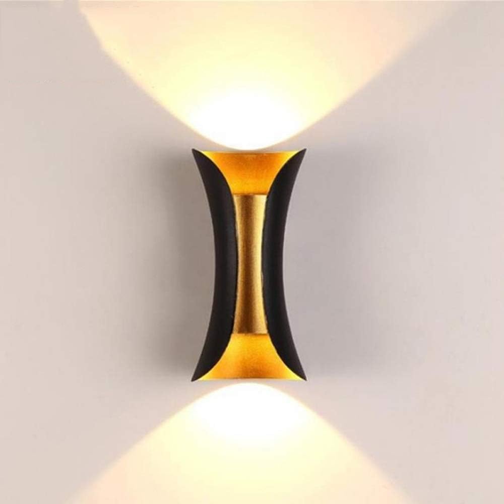 Outdoor Waterproof LED Wall Light in Modern Aluminum and Glass Design