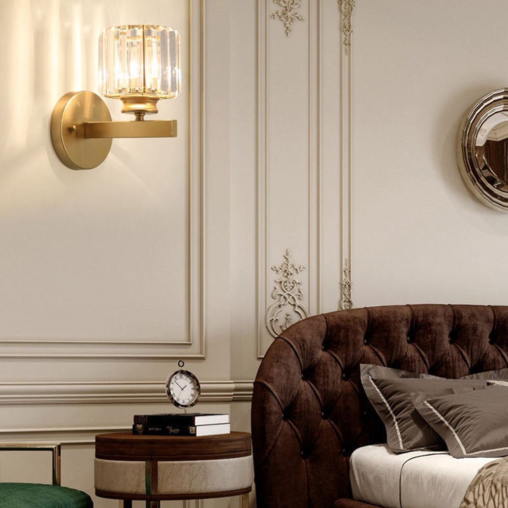 Crystal Wall Light for Hallway – Round or Square Modern Fixture