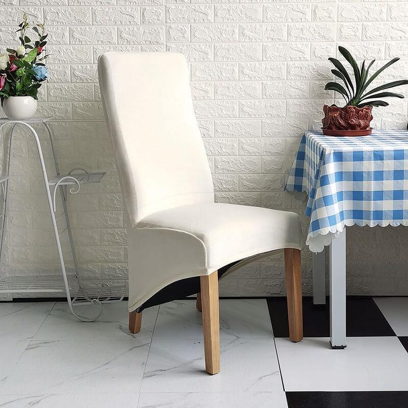 Stretch Velvet Dining Chair Covers, Soft, Elegant & Washable