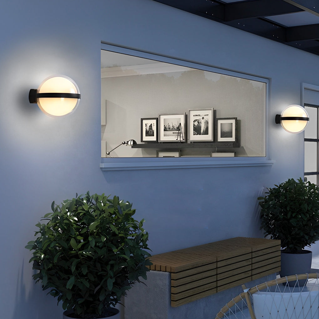 Modern Round Up Down LED Outdoor Wall Light Waterproof for Yard and Corridor