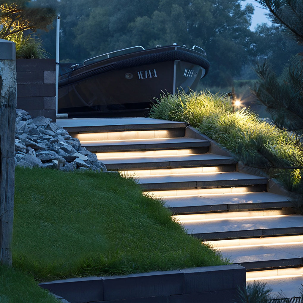 Waterproof Recessed LED Stair Strip Light Flexible Under Tread DC24V