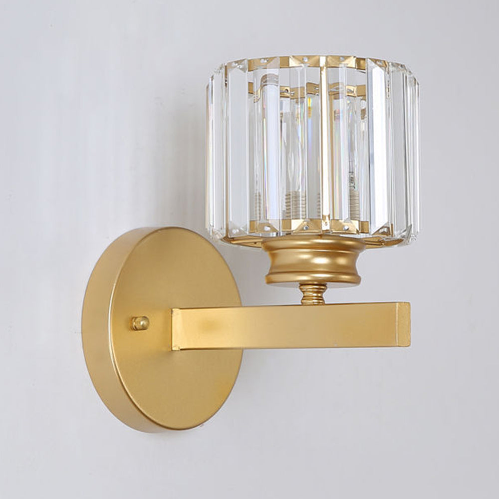 Crystal Wall Light for Hallway – Round or Square Modern Fixture
