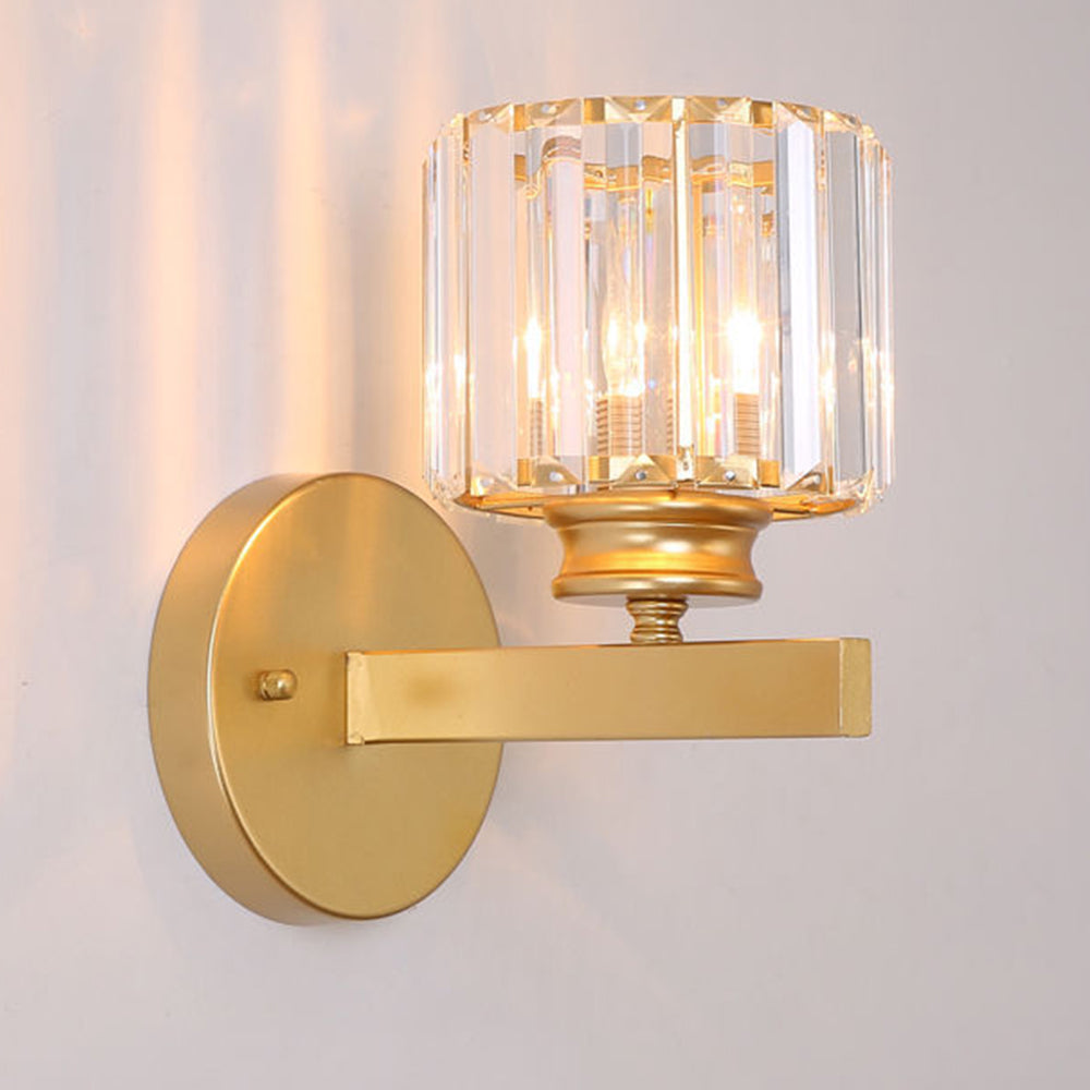 Crystal Wall Light for Hallway – Round or Square Modern Fixture