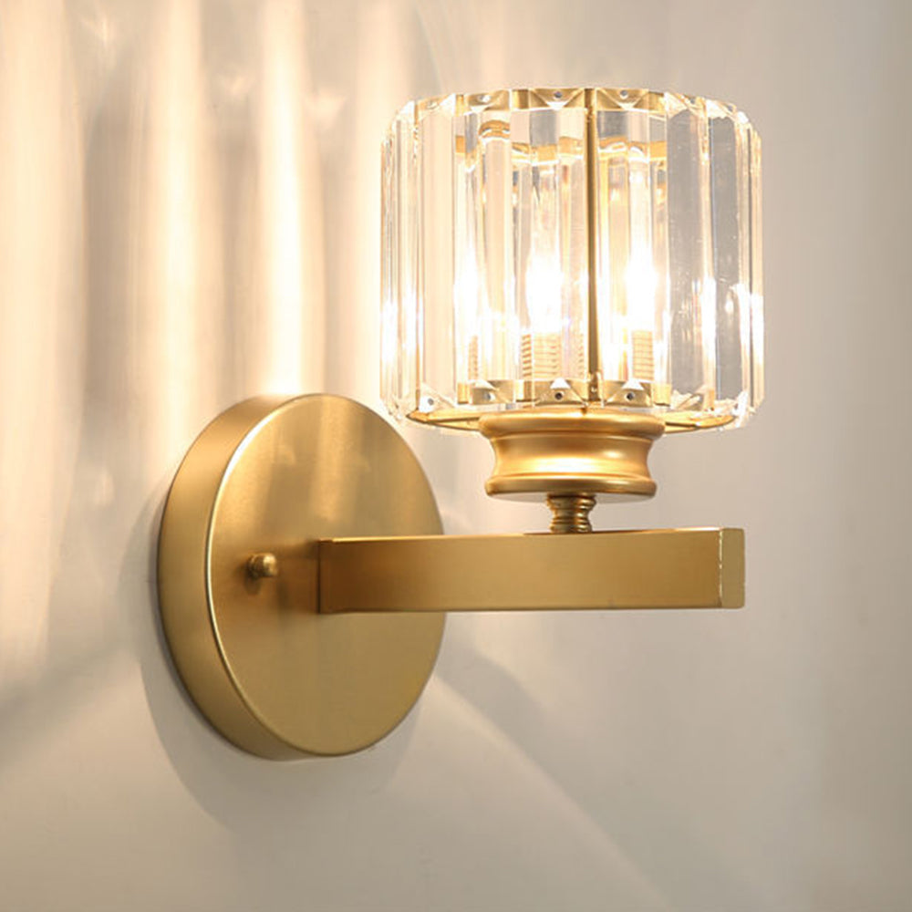 Crystal Wall Light for Hallway – Round or Square Modern Fixture