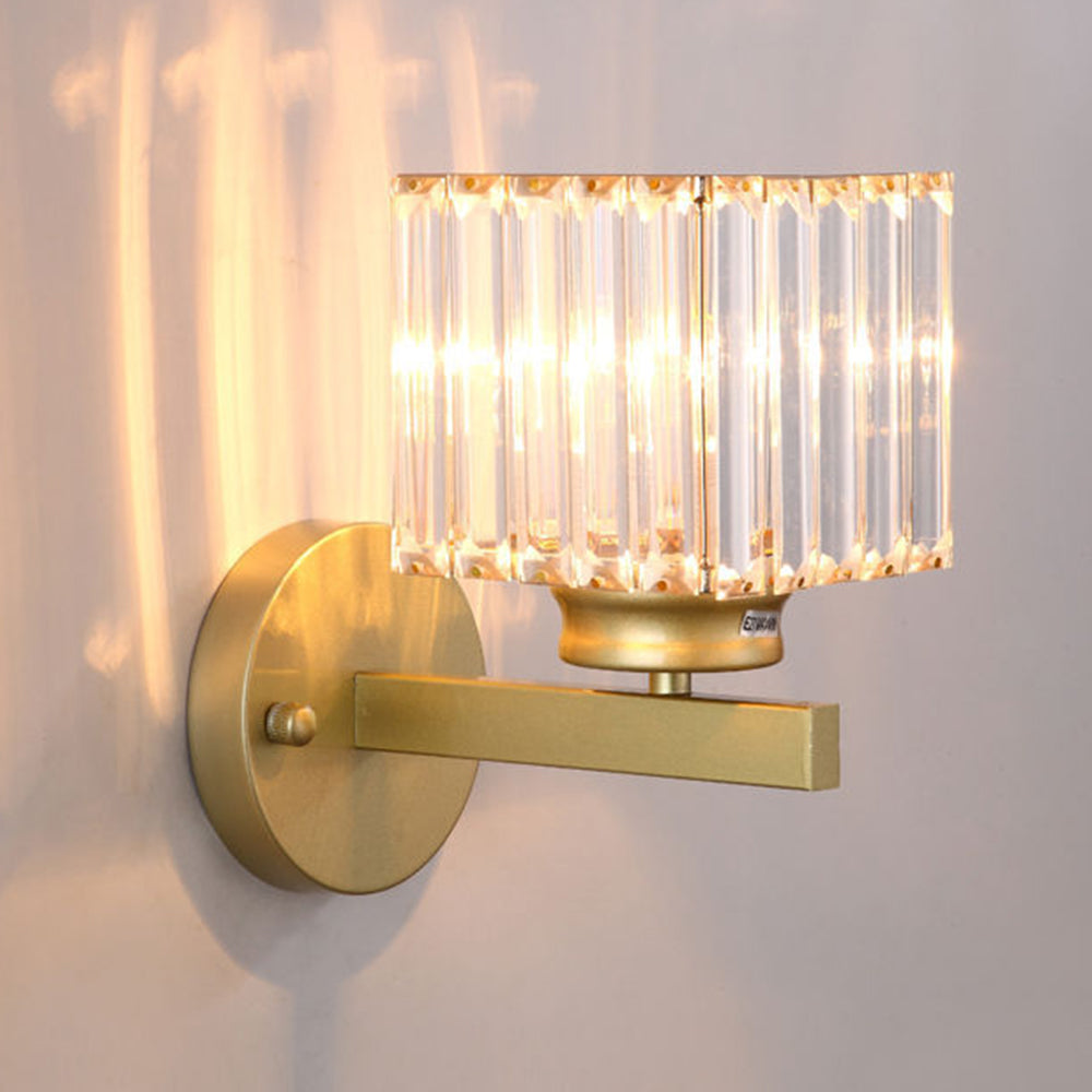Crystal Wall Light for Hallway – Round or Square Modern Fixture