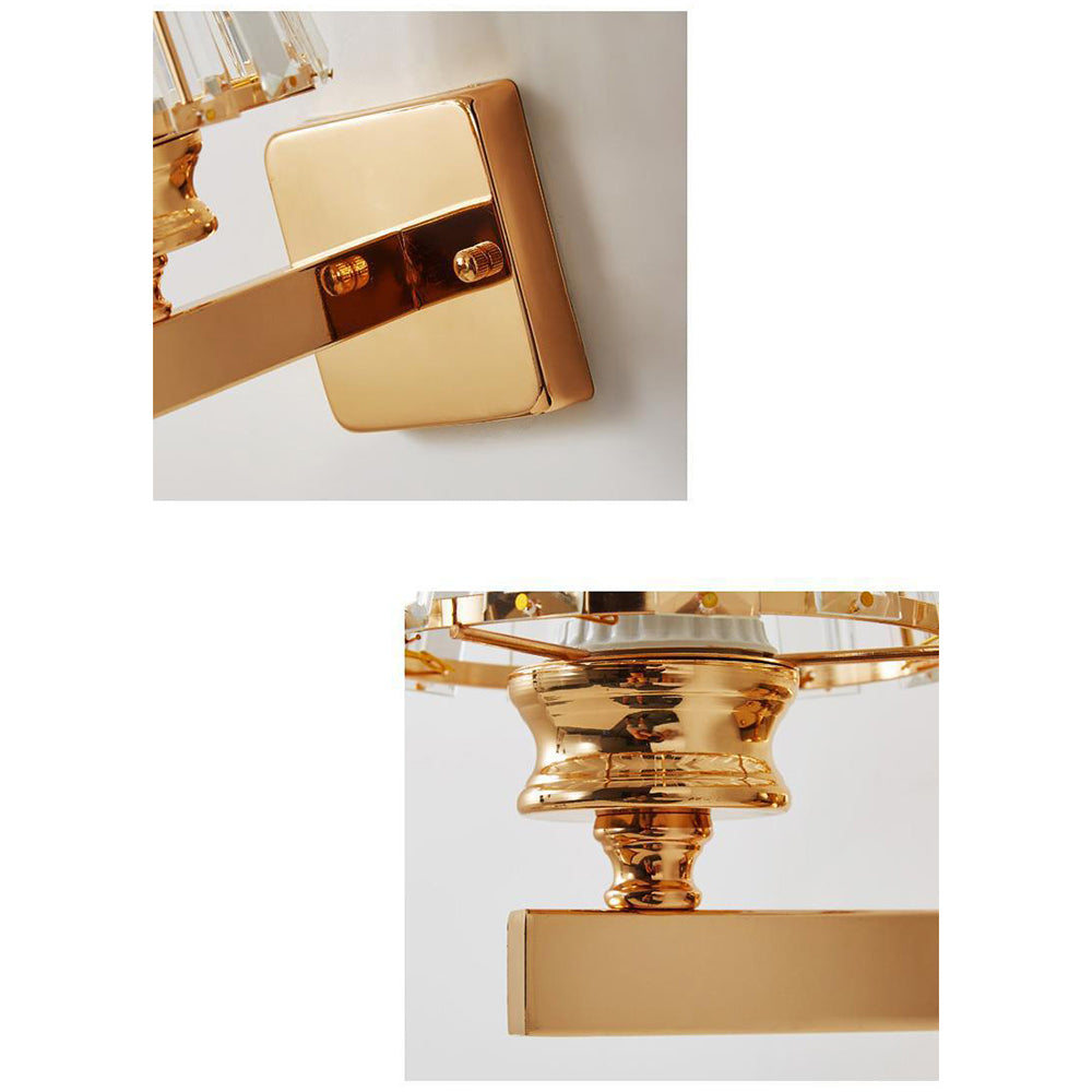 Crystal Wall Light for Hallway – Round or Square Modern Fixture