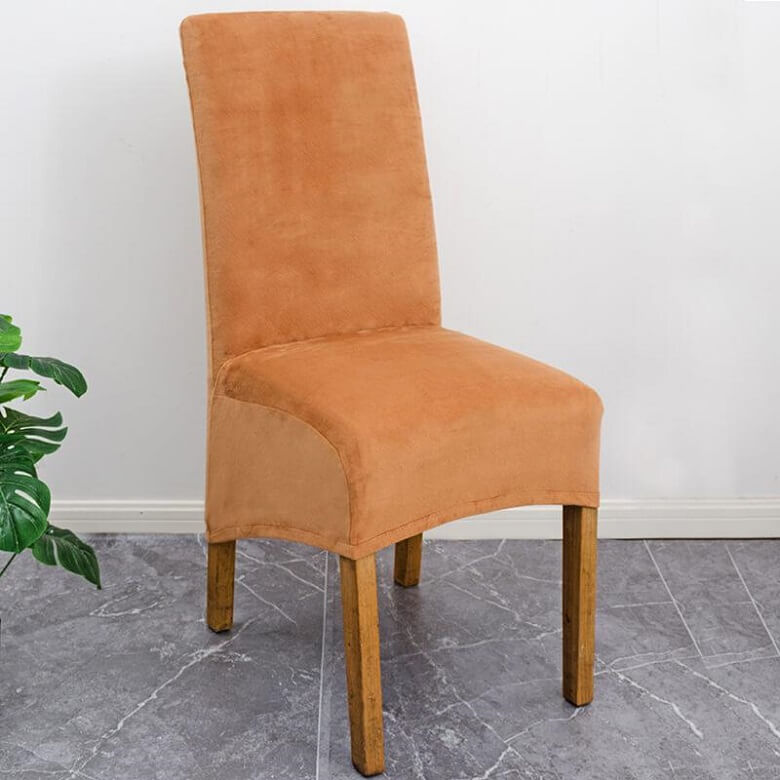 Stretch Velvet Dining Chair Covers, Soft, Elegant & Washable