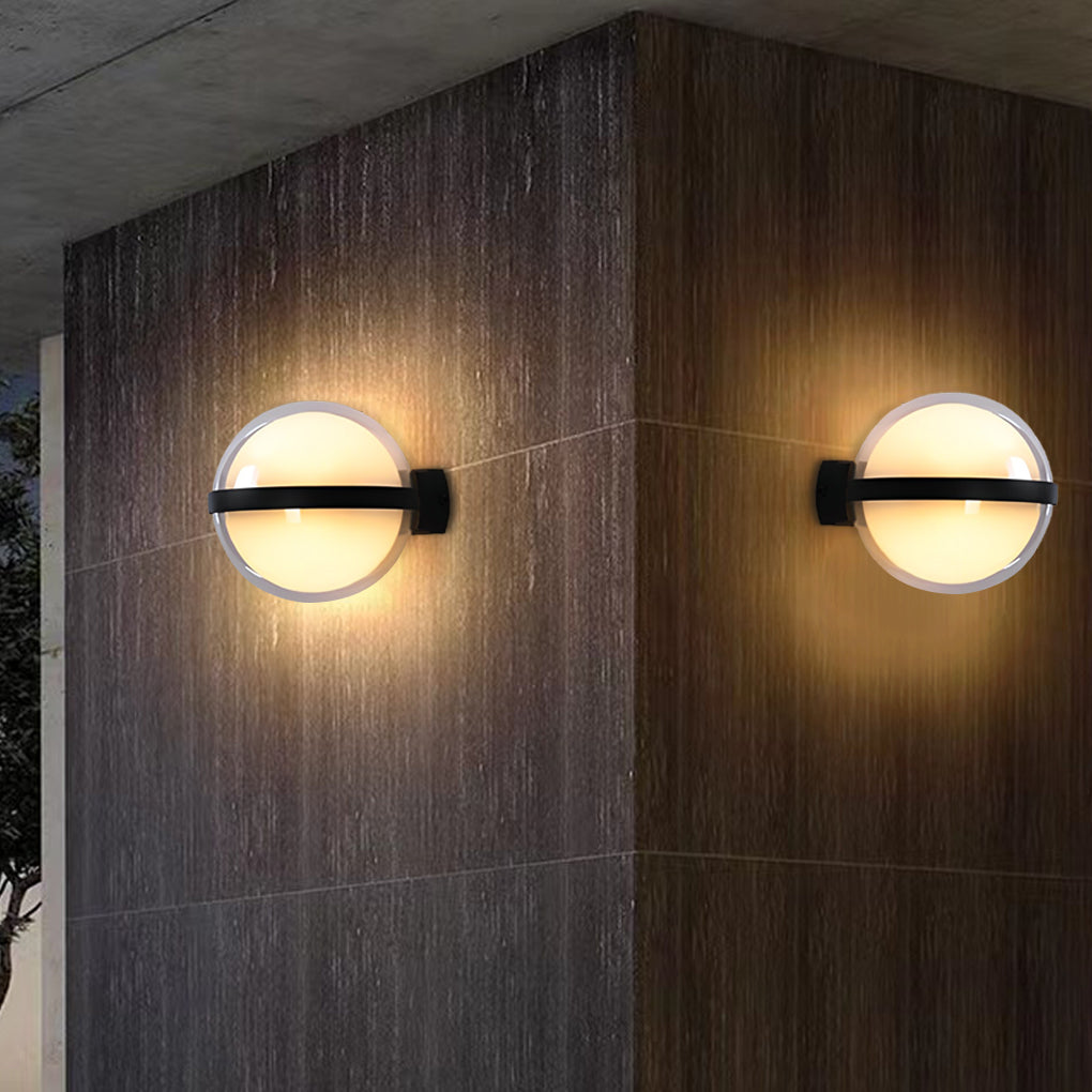 Modern Round Up Down LED Outdoor Wall Light Waterproof for Yard and Corridor